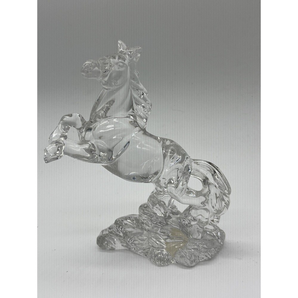 Wonders Of The Wild Crystal Horse Figurine Rearing 24% Lead Clear Germany Decor